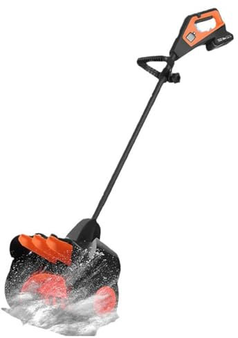 Spazzaneve elettrico a spinta con batteria al litio, spazzaneve manuale, piccolo manufatto per la rimozione della neve dalle strade delle scuole e delle case