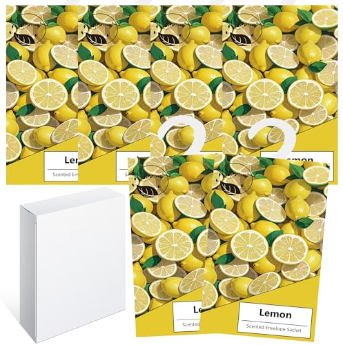 6pcs Wäscheduft Schrank Duftsäckchen Kleiderschrank Dufterfrischer, Schrankduft Frische, Duftbeutel Kleiderschrank Duft Hanging Beutel, Schrankdeo Natürlichen Geruch Sachet (Zitrone)
