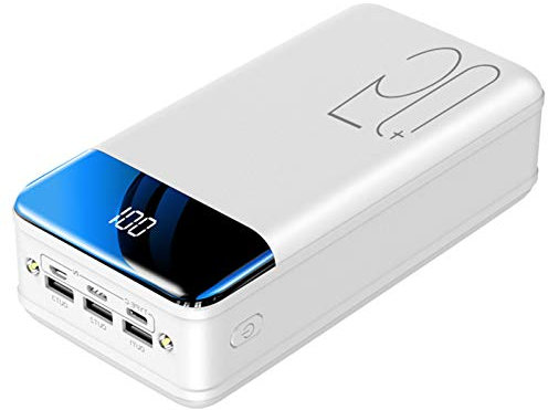 Power Bank Cargador portátil Power Bank 50000Mah, batería Externa de Ultra Alta Capacidad para teléfono Celular USB C Powerbank con 3 Salidas y 3 entradas, Paquete de baterías externas IPA