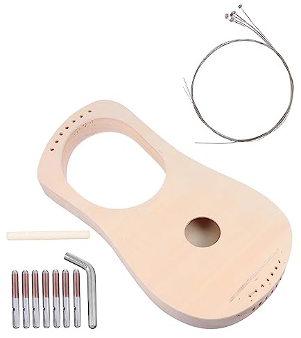 Sosoport Holz Leier Harfe Diy Kit Saiten Handgefertigtes Material Junge Mädchen Handarbeits-musikinstrumente