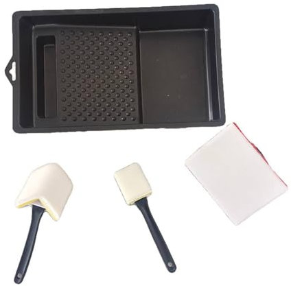 Pinceau de bord, coupe-bordure | Outil de bordure de peinture, peintre de bords pour coin, 4 pièces - Outil pratique de pointe de peinture, coupe-bordure avec garniture et tampon de retouche pour l'in