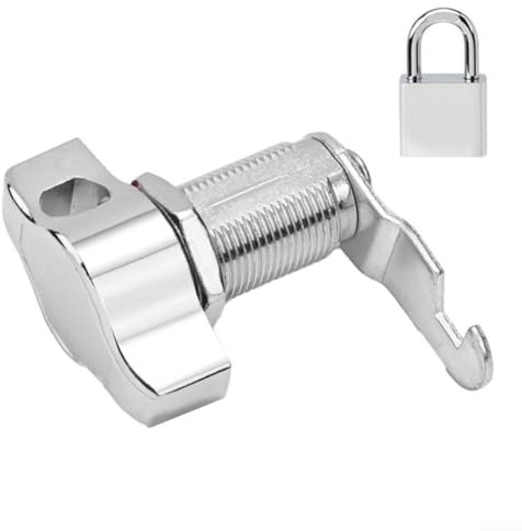 Serratura a camma senza chiave, in lega di zinco, sistema di sicurezza per mobili, cassetti, armadietti, cassette postali, armadietti elettronici, con lucchetto (30 mm)