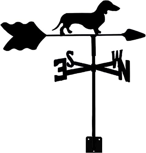 MWAYOYTE Banderuola segnavento in Metallo, banderuola segnavento per Cani per Giardino pensile, banderuola segnavento Durevole per Matrimoni, Strumento di misurazione per Fattoria e Giardino