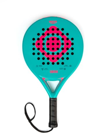 Izas Nova Pala de Padel Ligera de Fibra de Carbono y LD Foam con Diseño Diamante. Pala 38mm de Diseño Ergonómico para Máxima Potencia, Control y Absorción de Vibraciones. Raqueta Unisex 365g