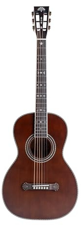 Washburn R310K Victorian Parlor Acoustic Guitar w/Gigbag, Antique Brown