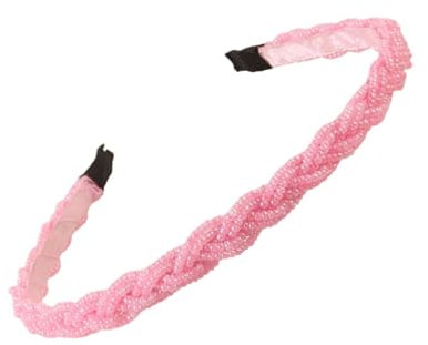 Trachten Haarreif Dirndl Damen Haarreifen Elegant Kinder Haaraccessoires Breit Samt Mittelalter Accessoires Haarband Mädchen Geflochten Haarschmuck Drahthaarband Geflochtenes Schmuck Perlen Rosa