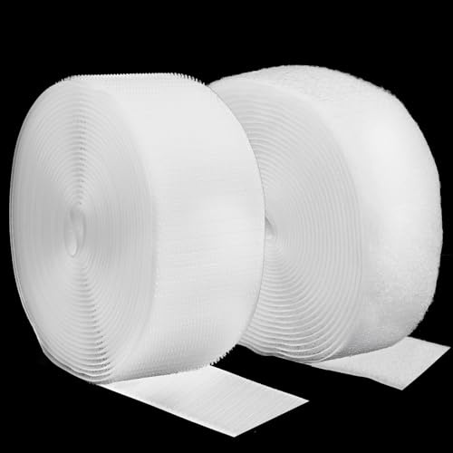 Klettband Klettverschluss zum Nähen Set, 50mm x 5m Klettband zum Aufnähen