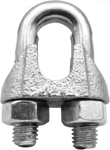 Design61 10 x vajerklämma 5 mm galvaniserad vajerklämma klämma vajer för fastsättning av linor solsegling stålkabel ståltråd stålvajer