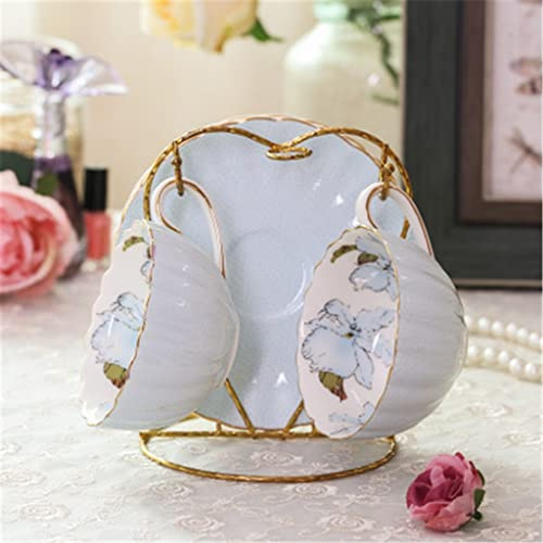 Service à Thé en Céramique Anglaise, Ensemble Tasse Et Soucoupe à Thé Noir, Tasse à Café pour Le Thé De Laprès-midi, Porcelaine en Forme De Citrouille