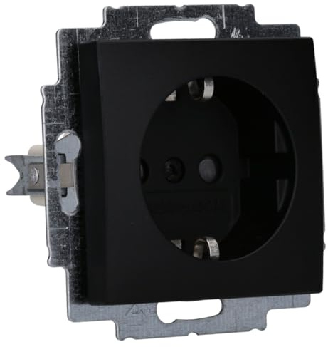 Busch-Jaeger 20 EUCB-915 SCHUKO Steckdosen-Einsatz Safety+ Busch-balance SI | Schwarz Matt 2CKA002013A5535