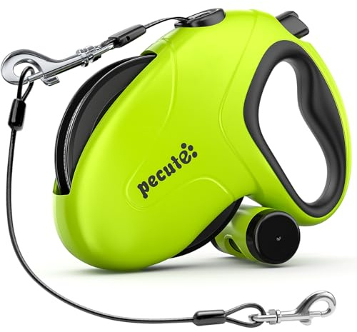 Correa Perro Extensible 8M, Correa Retráctil para Perros Mejorada a Prueba de Mordiscos, Control con un Solo Botón y Sin Enredos, Retráctil Correa para Perros Medianos y Grandes de hasta 50 kg