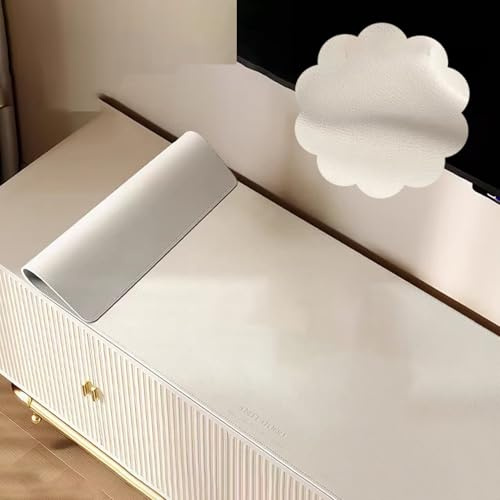 Tappetino per Davanzale Tappetino in Pelle per Davanzali/Tappetini per Comodini, Bianco/Nero/Grigio/Cuscino per Finestra a Bovindo Marrone, Rivestimento per Davanzali(White,100x60cm(39x24))