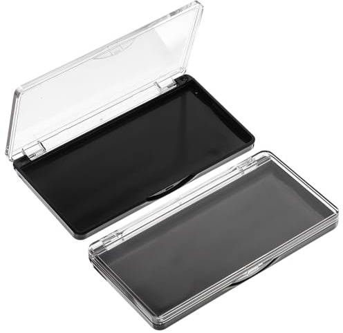 2 palette magnetiche vuote per trucco, vuote, per ombretto, fard, cipria, rettangolari, per cosmetici, cosmetici, rossetto, fard in polvere (11,91 cm x 6,30 cm)