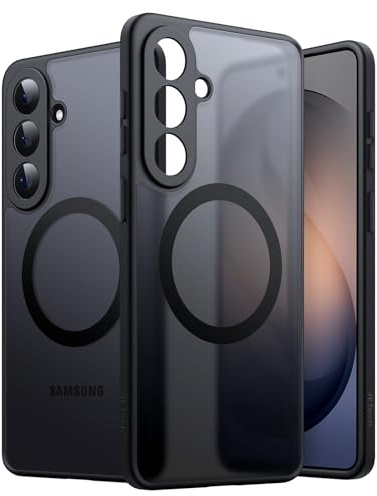 JETech Cover Magnetica Opaca per Samsung Galaxy S26, Nero | Compatibile con MagSafe, Protezione della Fotocamera, Retro Traslucido, Custodia Protezione Antiurto