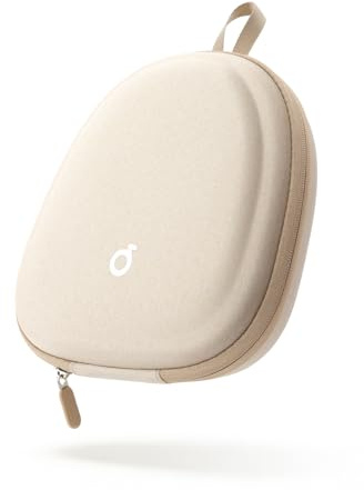 Custodia per Cuffie Guscio Rigido Ultrasottile Universale per Cuffie Over-Ear Soundcore, Sony, JBL, Bose, BERIBES, Borsa Organizer Portatile da Viaggio per Cuffie (Beige)