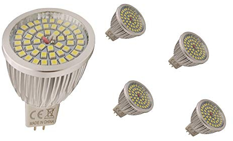Mengjay 4 Stück MR16 6W LED Lampen Birnen Cold weiß (6000k) ，48 SMD 2835, 500 lumen, AC/DC 12V, Led - Winkel 120 °, CRI:75 ，Kein Stroboskop effekt