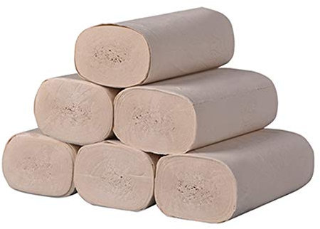 Egurs 12 Roll 4-lagig Toilettenpapier Küche Rollenpapier aus Natürliche Bambus,weich, sicher und saugfähig