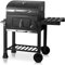 ACTIVA Holzkohlegrill Angular Guss inkl. Gusseisenrost I Holzkohlegrill mit Deckel, verstellbarer Kohlewanne & Thermometer I Grillwagen für ein gelungenes Barbecue