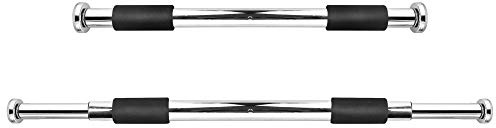 SPOKEY Shaper 1 Klimmzugstange für Türrahmen 62-100 cm | Türreck aus verchromtem Stahl, 2 Handgriffe mit Schaumstoff überzogen | Türrahmenschutz durch Gummi-Endkappen, 928099, Red