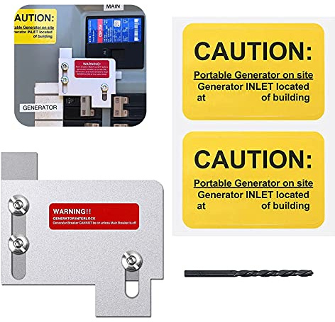 Natupal Generator Interlock Kit Compatible with Horizontal Main Cutler Hammer CH series ONLY 150 or 200 amp panels, TAN Breaker ONLY. 1 1/2 spacing between main and branch breaker