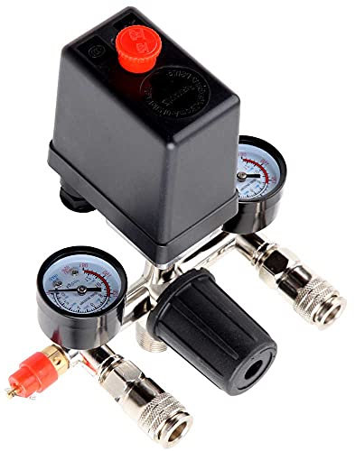 Air Compressor Pressure Control Switch with Valve Gauges Regulator
