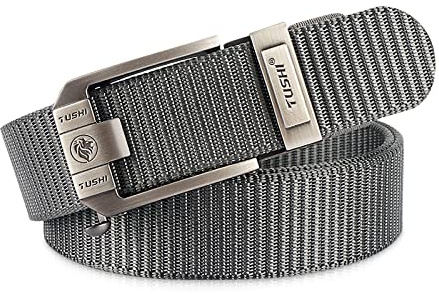 LumiSyne Cinturón De Trinquete Hombre Cinturones De Nailon Con Hebilla Deslizante Automática Liberación Rápida Ajustable Cinturón De Trabajo Transpirable Cinturón Resistente Para Casual Aire Libre