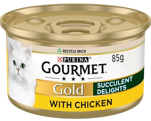 GOURMET Gold Succulent Delights Chicken Wet Cat Food 85g (Pack of 12)