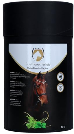 Excellent Equi Parex Pellets – 1,5 kg Aliment complémentaire pour Chevaux – Favorise Une Flore Gastro-intestinale Saine – Soin intestinal Naturel