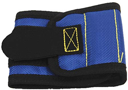 Magnetisches Armband, tragbare Werkzeugtasche mit 3 Magneten, Elektriker-Handgelenk, Werkzeuggürtel, Schrauben, Nägel, Bohrer, Armband, for Reparaturwerkzeuge, Vatertagsgeschenke(Blue)