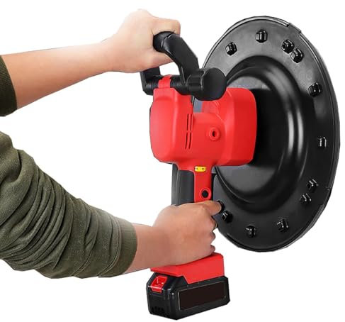 HLGKBY Electric Drywall Sander, Handheld Drywall Sander, 80-210RPM Variable Speed Concrete Cement Mortar Trowel Wall Surface Smoothing Polishing Machine for Ceiling and Wall