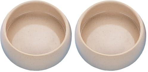 Nobby Keramik Futtertrog für Hunde und Katzen,1000 ml, Creme (Packung mit 2)