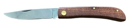 AUSONIA - 23243 Taschenmesser Zuava 21 cm mit 8,5 cm Edelstahlklinge und Griff aus SAPELLI Holz