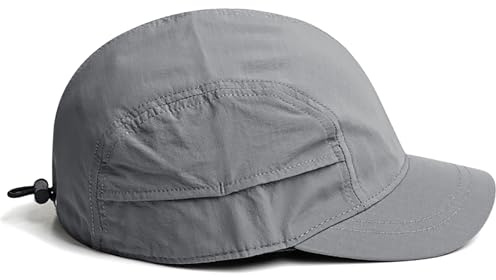 XYIYI Grey Unisex Quick Dry Baseball Cap Adjustable Waterproof Sun Protection Sport Hats