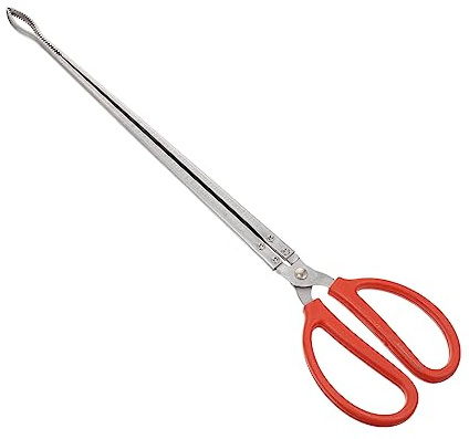 Veemoon Extra Long Scissor Tongs for Grilling - Stainless Steel BBQ Tongs with Grooved Tips - for Crab Lobster and Grilling Needs 52cm Length