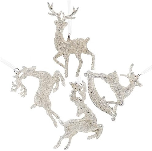 Cabilock 4 Stück Weihnachtselch Anhänger Große Weihnachtsbecher Glücksdekoration Merchandise Heimprodukte Dekoration Schiefer Turm Aus Figuren Elch Dekoration Weihnachtsbaum