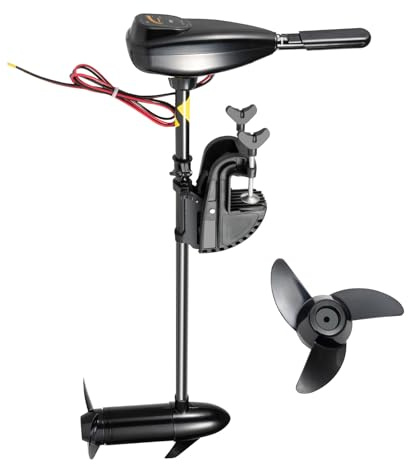 OUBUBY 80lbs Elektro Aussenbordmotor Elektromotor Außenborder 800W 12V Boot Trolling Motor Bootsmotor mit 5 Vorwärtsgänge und 3 Rückwärtsgänge Brushless Hochleistungsmotor