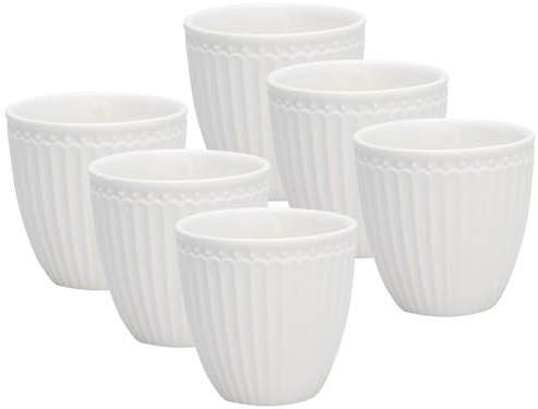 GreenGate Alice Mini Latte Cup White 7cm Set6