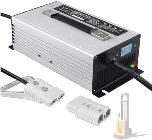 WLEJSL Chargeur Batterie Plomb Acide 48 V 25 A, Chargeur Intelligent 1500 W avec Prise Anderson 50 A/120 A/175 A/350 A pour Transpalettes et Autolaveuses,A1,175A