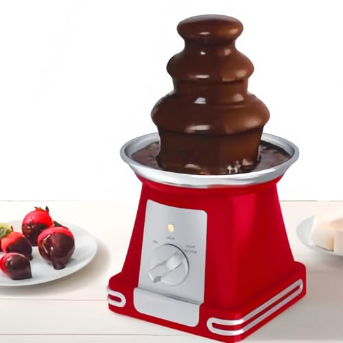 Schokoladenbrunnenmaschine, 3 -stufige Elektrische Schokoladenfondue Fountain Machine Edelstahl Zum Eintauchen von Schmelzbutter, Käse, Queso, Süßigkeiten und Likör (EU)