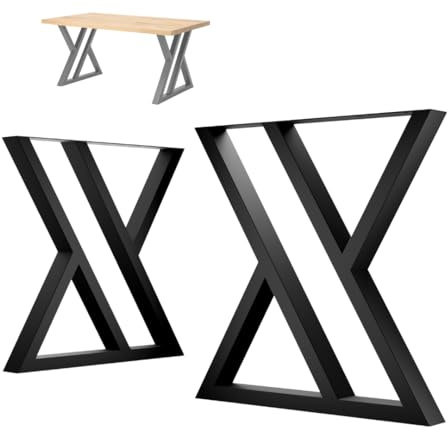NWELD Tischfüsse Tischbeine Metall Zickzack Schwarz 88x72x8cm Tischkufen DIY - Tischbein Set - Tischfuß Loft. Industriestil für Couchtisch. Esstisch. Schreibtisch