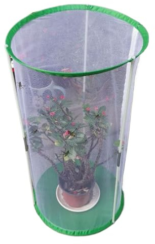 Butterfly Habitat – 40 x 30 x 30 cm Netz-Schmetterling-Gehege mit Reißverschluss, tragbarer Lebensraumkäfig für Raupenaufzucht und Beobachtung, pädagogisch – Zuhause, Schule, Garten