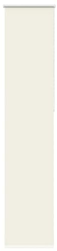 Rollo Wandmontage, Verdunkelungsrollo Cremeweiß 50x230cm Stoffbreite 45,7 cm Rollo Balkontür für Fenster innen Wand, Deckenmontage Fensterrollo Seitenzugrollo Klemmrollo