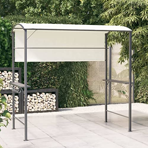 Mokuyary Gazebo gazebo con tetto 220x110x200 cm Crema Tenda di Ricezione, Gazebo Gazebo Gazebo Padiglione per Campeggio, Eventi, Terrazze e Festival