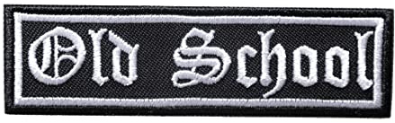 Catch the Patch Biker Zitat Spruch Old School Aufnäher zum Aufbügeln 9 x 2,5 cm Bügelbild für Erwachsene mit Funny Vintage, Bügelpatch Patches Bügelflicken