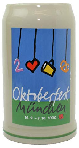 Steinfixx® - Original Oktoberfestkrug 2000 I Jahrgangskrug I Jahreskrug I Wiesnkrug I Sammlerkrug I Original Verpackung