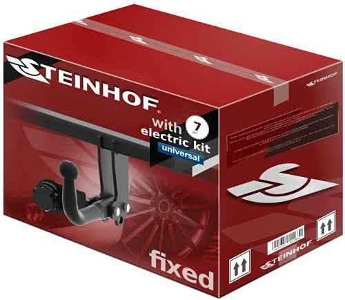 STEINHOF NEU Anhängerkupplung AHK starr kompatibel mit Renault Kangoo II ab 05.2013 mit 7-polig Universal-Elektrosatz