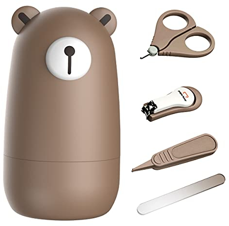 Baby-Nagelknipser-Set mit niedlichem Etui, Fingernagel- und Zehennagelfeilenset für die Maniküre und Pediküre von Neugeborenen, Geschenk für die neue Mutter