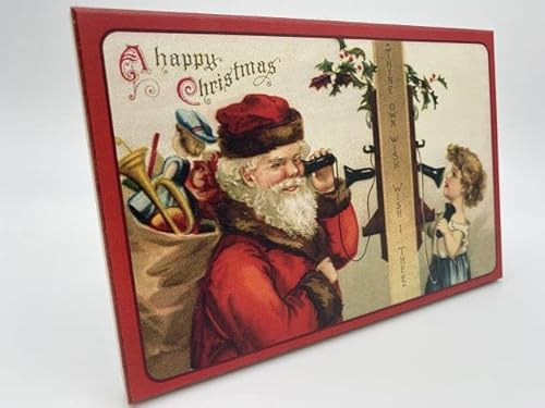 Cartel de madera de alta calidad, 18 x 12 x 1 cm, diseño de Navidad