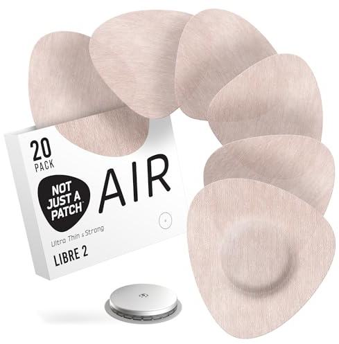 Not Just A Patch Freestyle Libre 2 Coperture (20 pezzi) - Sottili, forti e leggere, adesione ultra lunga 14 giorni - Durable Lingo CGM & Libre 2 Sensor & Protector Patch - Beige