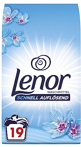 Lenor Waschmittel Pulver, Aprilfrisch Waschpulver, 19 Waschladungen, Hygienische Tiefenreinigung Und Lang Anhaltende Frische